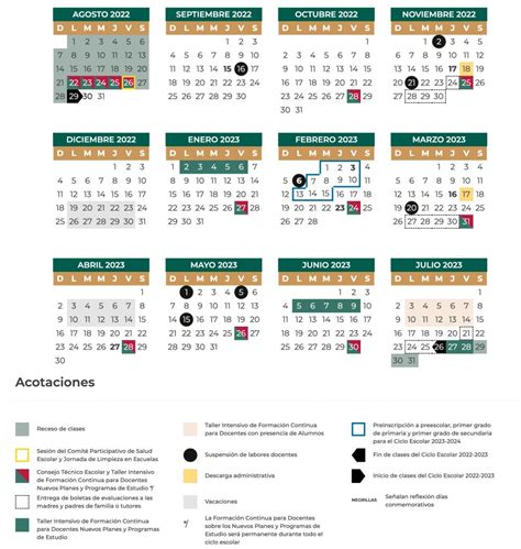 GEM | Calendario escolar 2022-2023 Educación