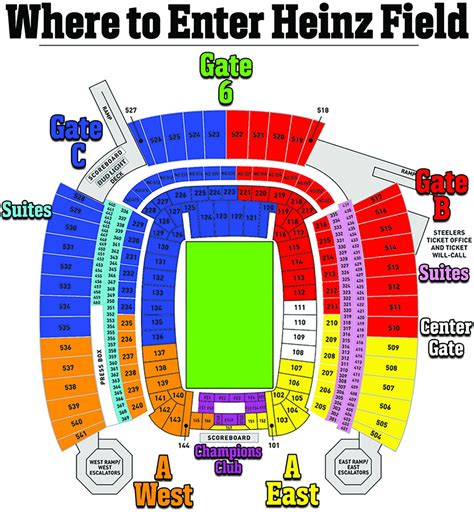 Heinz Field Seating Charts and Stadium Diagrams