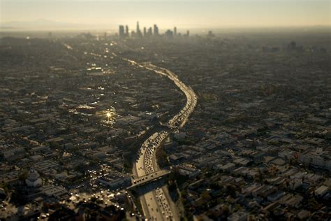 Bird's eye view of city, Los Angeles, highway, road, aerial view HD ...