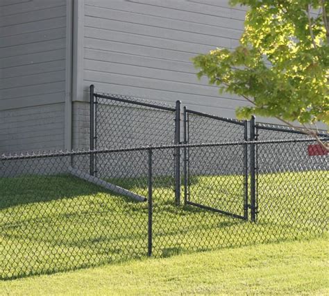 Residential Black Chain Link Single Swing Gate – America's Fence Store