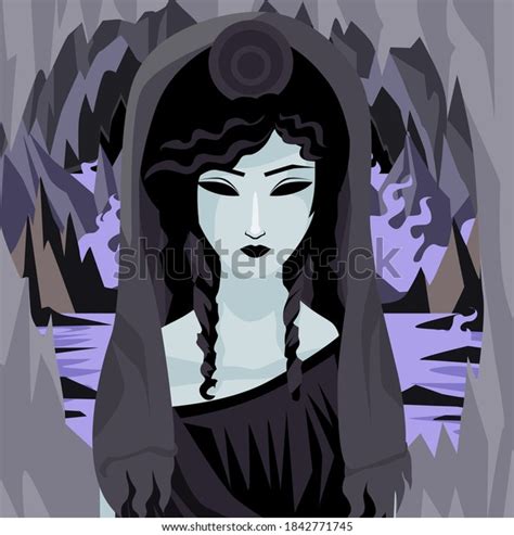 Greek Mythology Persephone Queen Goddess Underworld Stock Vector ...