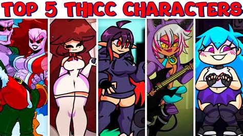 Top 5 THICC Characters in FNF - VS Scarlett, Nina, Skyblue, Mommy ...