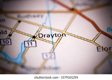 Drayton Canada On Map Stock Photo 1579101295 | Shutterstock