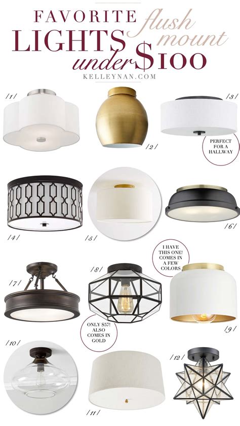 Inexpensive Flush Mount Lighting Under $100 - Kelley Nan