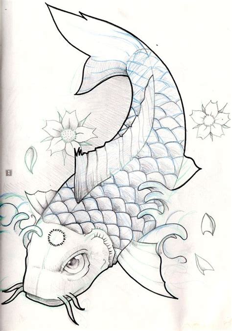 koi fish pencil sketch | Koi fish drawing, Fish drawings, Koi art