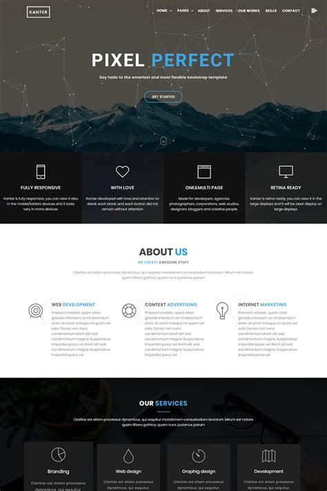 Kanter - Creative Responsive Minimalistic HTML Website Template #65438