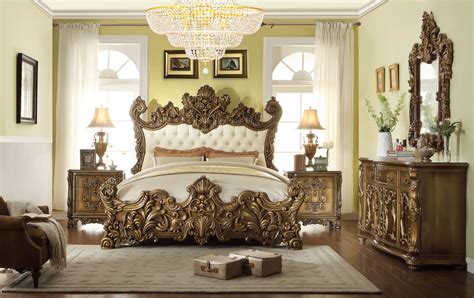 5-Pc HD-8008 Homey Design Golden Royal Palace Bedroom Set - USA ...