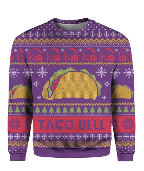 Taco Bell Christmas Sweater | Taco Bell Ugly Christmas Sweater For Men ...