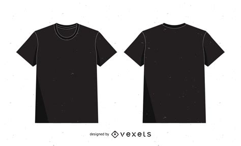 T Shirt Vector In Black Over White Vector Download