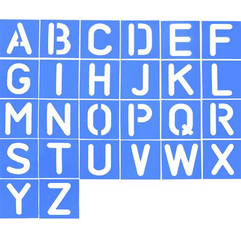 Buy 26 Pieces Plastic Letter Stencil Alphabet Stencils Set for Painting ...