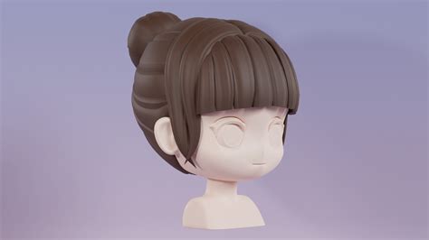 ArtStation - Chibi Female Hair Style 04 | Resources