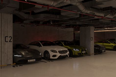 Parking design in a large shopping center on Behance