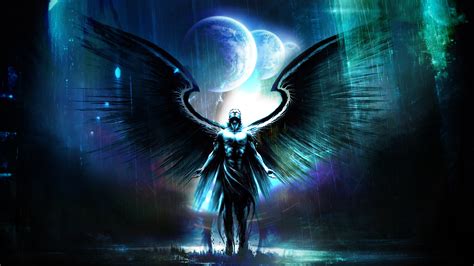 Download Dark Blue Mystical Fantasy Angel Dark Fantasy HD Wallpaper