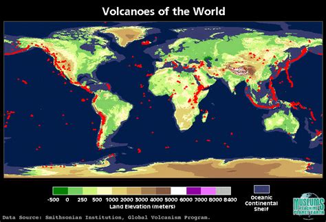 Locations Of Volcanoes^@#