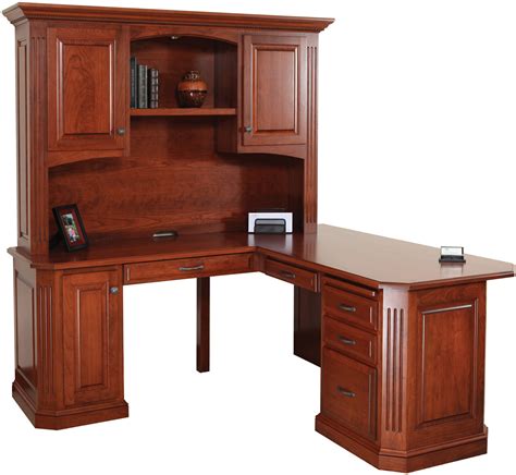 Buckingham Corner L Desk with Hutch - Weaver Furniture