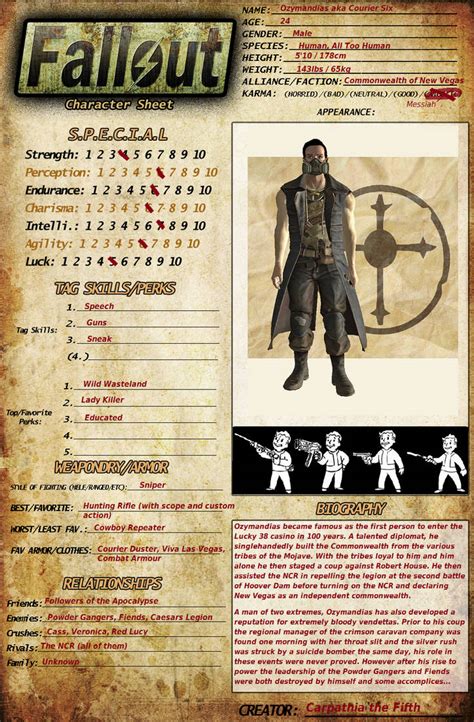 My Fallout Character Sheet by Carpathia05 on DeviantArt