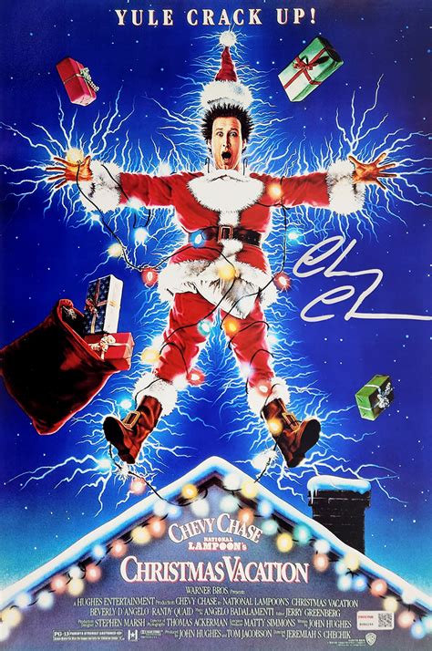 Chevy Chase Autographed Christmas Vacation 12x18 Movie Poster