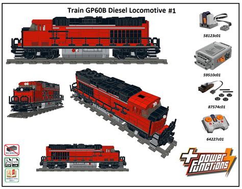 LEGO MOC Trains GP-60B Diesel Locomotive (Power Functions) PDF ...