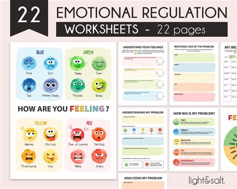 Free Zones of Regulation Worksheets for Emotional Regulation Activities