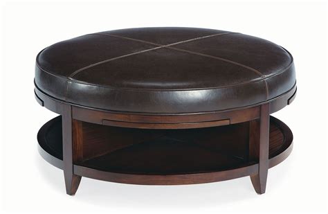 Round Ottoman Coffee Table Leather / Amazon Com Leather Storage Ottoman ...