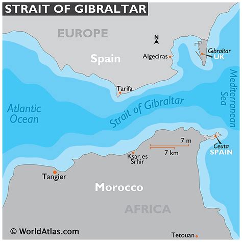 World Map Strait Of Gibraltar - Alvera Marcille