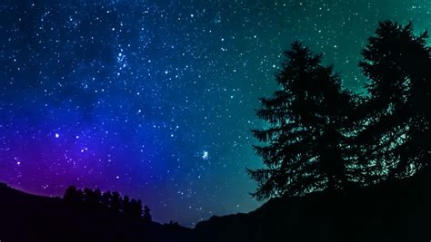 time lapse purple night sky stars Stock Footage Video (100% Royalty ...