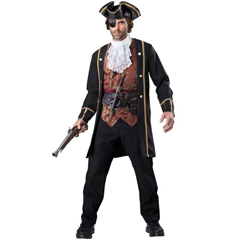 Men's Pirate Captain Costume - Walmart.com