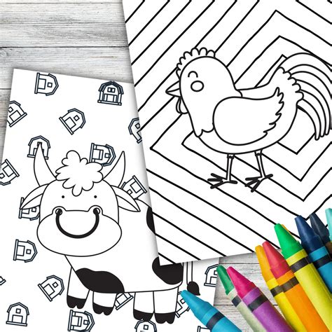 Farm Animal Coloring Pages (FREE Download) • In the Bag Kids' Crafts