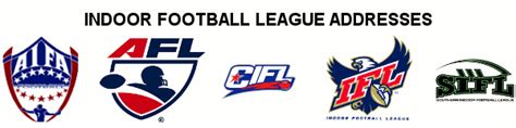 Addresses - Indoor Football Leagues