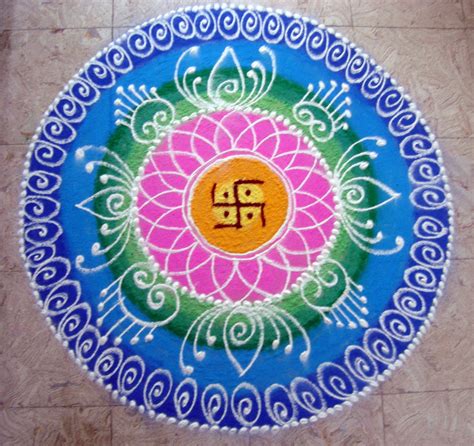 Best Rangoli Designs for Diwali 2016 | Free Hand Rangoli with Colors