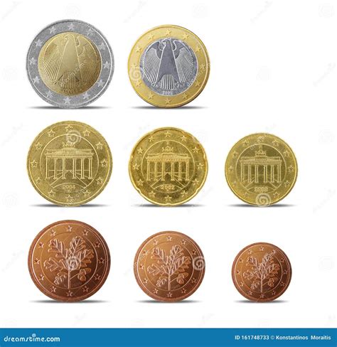 Euro German coins stock image. Image of coins, business - 161748733