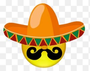 Colorful Mexican Sombrero Hat - Cinco De Mayo Hat Clip Art Emoji ...