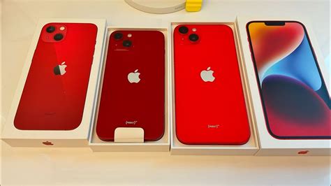 IPhone 14 Plus vs iPhone 13 (Product Red) Unboxing - YouTube