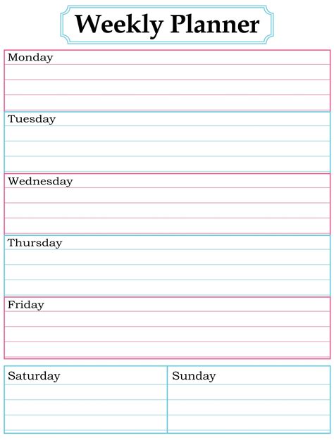 Free Printable School Agenda Templates - Free Printable