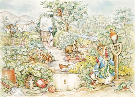 Peter Rabbit Beatrix Potter Garden Illustration Painting by Vanessa ...