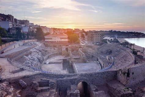 Roman Amphitheatre in Tarragona Stock Photo - Image of spanish ...