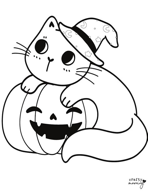 Halloween Cat Coloring Page Download Printable PDF | Templateroller