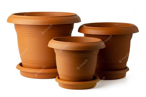 Premium Photo | Empty plastic flower pot isolated on white