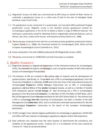 FREE 9+ Land Survey Report Samples [ Project, Market, Online ]