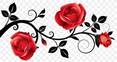 Red Roses Border Clipart