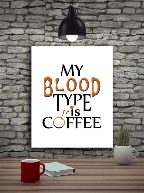 Coffee Printable Wall Art Typography Poster Kitchen Wall