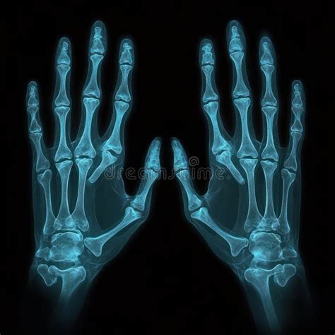 X-ray Image of the Bones of the Hand and Knuckles, Anatomy of the Human ...