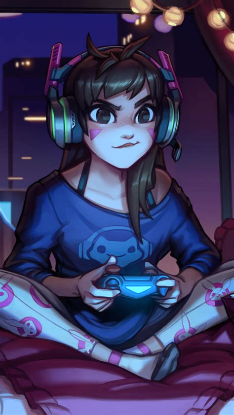 1080x1920 Resolution Dva Overwatch Cute Artwork Iphone 7, 6s, 6 Plus ...