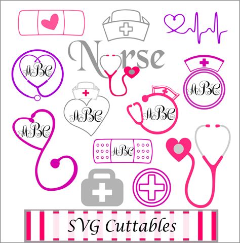 Free Nurse SVG Files: Free SVGs for Cricut and Silhouette Vine Monogram ...