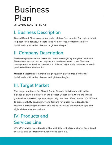 Startup Business Plan Template ~ Addictionary