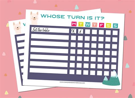 Take Turns Chart for Kids - On Moxie and Motherhood