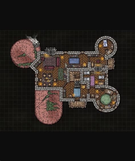 Updated my Manor maps to include more detail and features : r/dndmaps