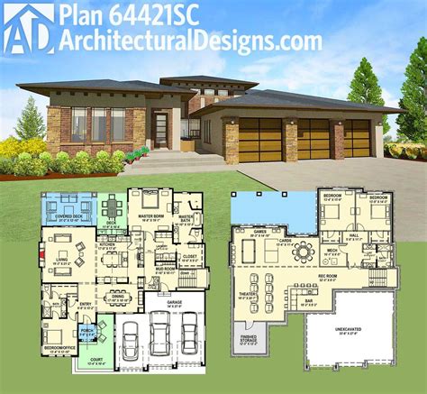 Prairie Style House Plans - Small Modern Apartment