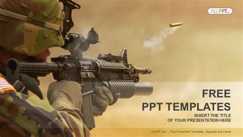 Submachine gun-Military PowerPoint Templates