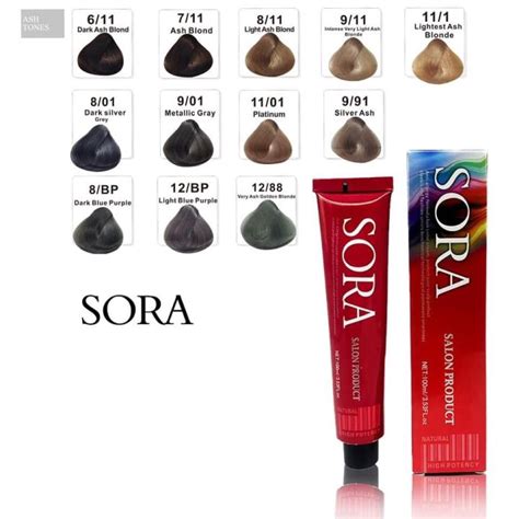 Sora hair color 8.01 Dark Silver Gray 100ml | Lazada PH